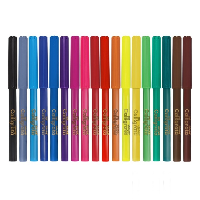 Фломастеры 18 цветов, TOP Calligrata, в блистере Фломастеры 18 цветов, TOP Calligrata, в блистере