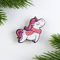 Значок новогодний закатной «Новый год: Единорог», 3,8 х 4 см Значок новогодний закатной «Новый год: Единорог», 3,8 х 4 см
