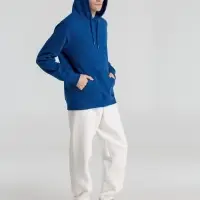 Толстовка с капюшоном унисекс King, ярко-синяя, размер XS