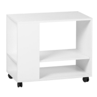 Стол журнальный Бруно на колесиках, 700х350х600, Белый Стол журнальный Бруно на колесиках, 700х350х600, Белый