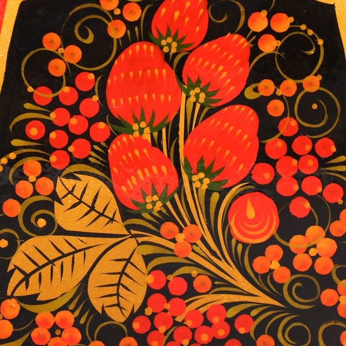 Доска разделочная «Лимонница», хохлома Доска разделочная «Лимонница», хохлома