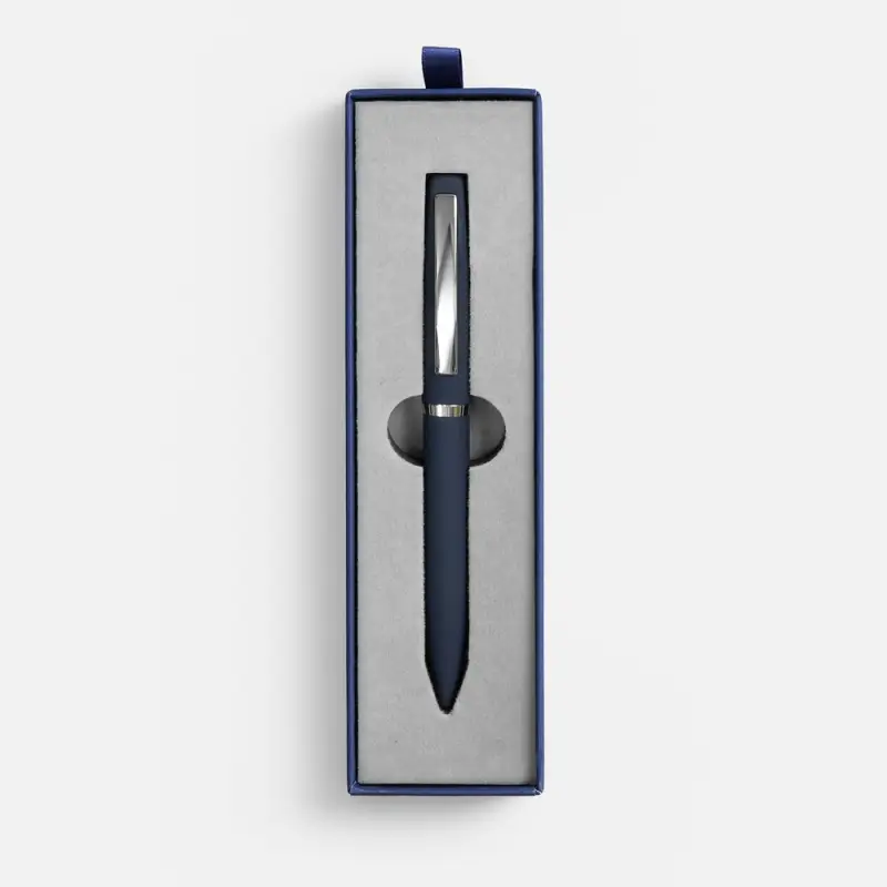 Ручка шариковая Bolt Soft Touch в футляре, синяя