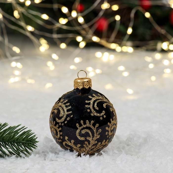 Шар "Морозная вьюга", 65 мм., в подарочной упаковке