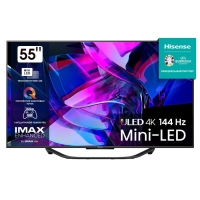 Телевизор HISENSE 55U7KQ, 55", 3840x2160,DVB-T2/C/S2,HDMI 4,USB 2,m-LED,Smart TV,черный Телевизор HISENSE 55U7KQ, 55", 3840x2160,DVB-T2/C/S2,HDMI 4,USB 2,m-LED,Smart TV,черный
