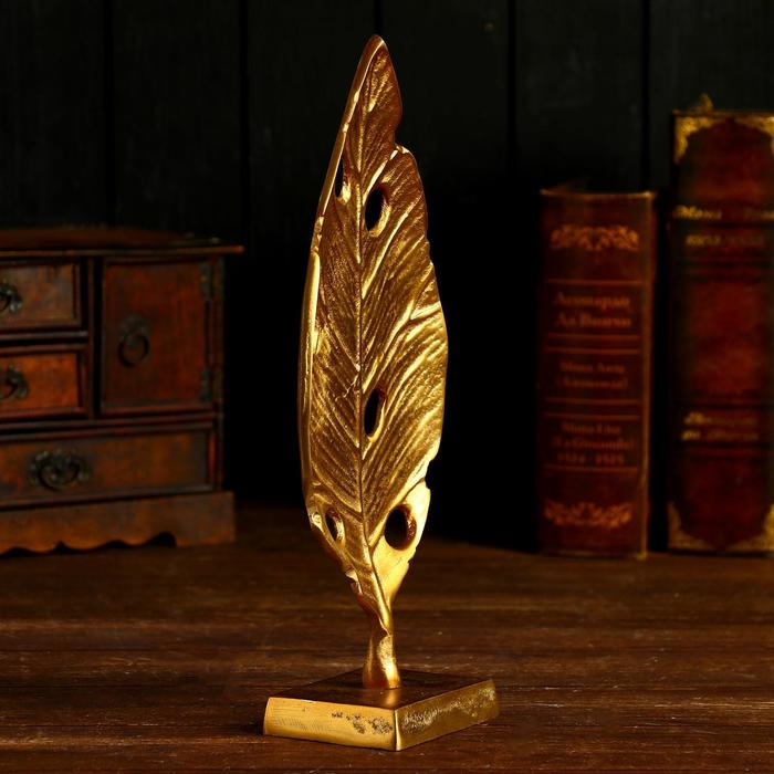 Сувенир "Листик" алюминий 16х8х35 см