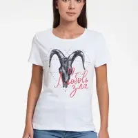 Футболка женская &laquo;Любовь зла&raquo;, белая, размер S