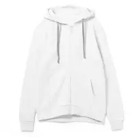 Толстовка на молнии с капюшоном Siverga Heavy, белая (белоснежная), размер S