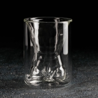 Стакан стеклянный с двойными стенками Magistro &laquo;Мужская фигура&raquo;, 200 мл