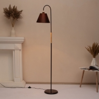 Торшер "Паула" 1х15Вт Е27 коричневый 42х42х165см