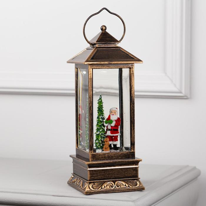 Светодиодная фигура &laquo;Дед Мороз и заяц&raquo; 10.5 &times; 27 &times; 10.5 см, пластик, батарейки ААх3 (не в комплекте), USB, свечение тёплое белое