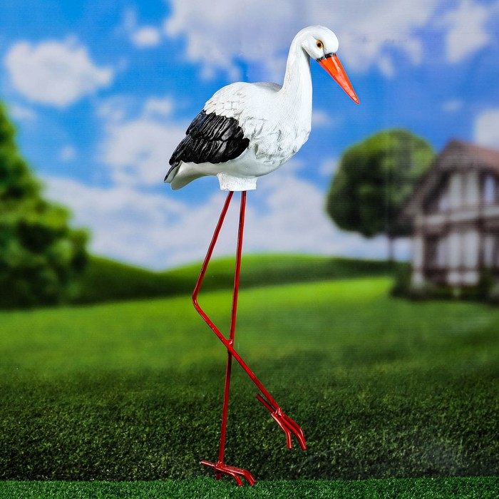Садовая фигура Садовая фигура "Аист" 70х31х12см