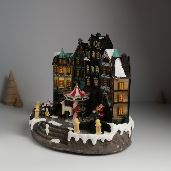 Сувенир пластик световой Сувенир пластик световой "Праздник в городе" крутится 31х20х27,5 см