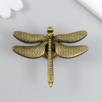 Ручка для шкатулки металл "Стрекоза" бронза 4,7х6 см Ручка для шкатулки металл "Стрекоза" бронза 4,7х6 см