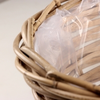 Набор кашпо плетеных из 3шт, D35xH21см, серый, ротанг Набор кашпо плетеных из 3шт, D35xH21см, серый, ротанг