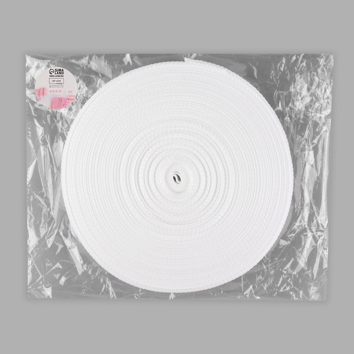 Стропа ременная, 25 мм, 50 ± 1 м, плотность 7,5 гр/м, цвет белый №3 Стропа ременная, 25 мм, 50 ± 1 м, плотность 7,5 гр/м, цвет белый №3