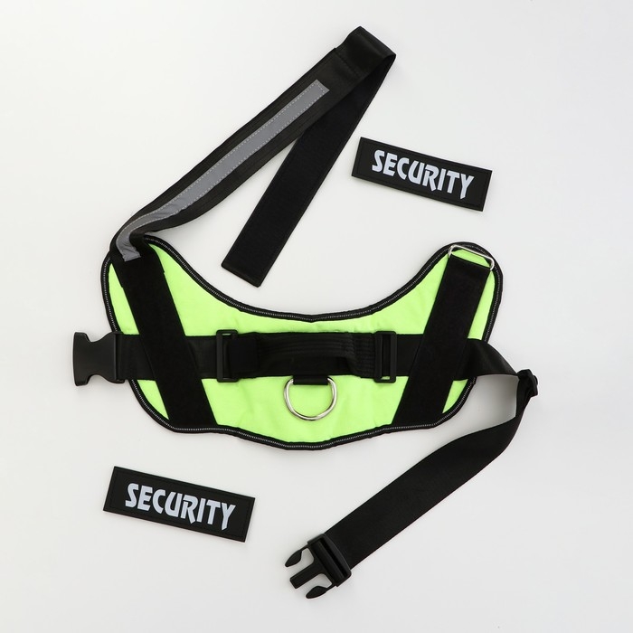Шлейка К9 мягкая светоотражающая, размер ХХL, ОГ 95-110 см, вес 40-70 кг, салатовая