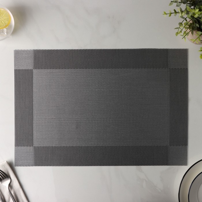 Салфетка сервировочная на стол Доляна «Шахматы», 45×30 см, цвет серебристый Салфетка сервировочная на стол Доляна «Шахматы», 45×30 см, цвет серебристый