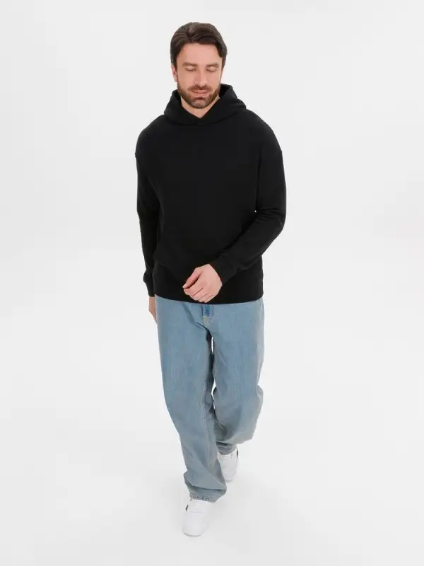 Худи оверсайз унисекс Outshine, черное, размер XS/S