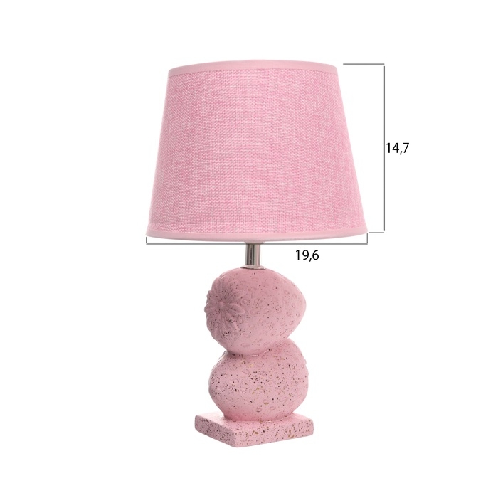Лампа настольная "Ника" 1х40Вт Е14 розовый 20х20х34см