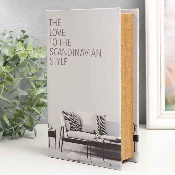 Сейф-книга дерево кожзам Сейф-книга дерево кожзам "Скандинавский стиль" 21х13х5 см