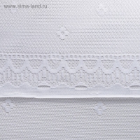 Тюль на кухню без шторной ленты, 210х165 см, цвет белый, 100% полиэстер Тюль на кухню без шторной ленты, 210х165 см, цвет белый, 100% полиэстер