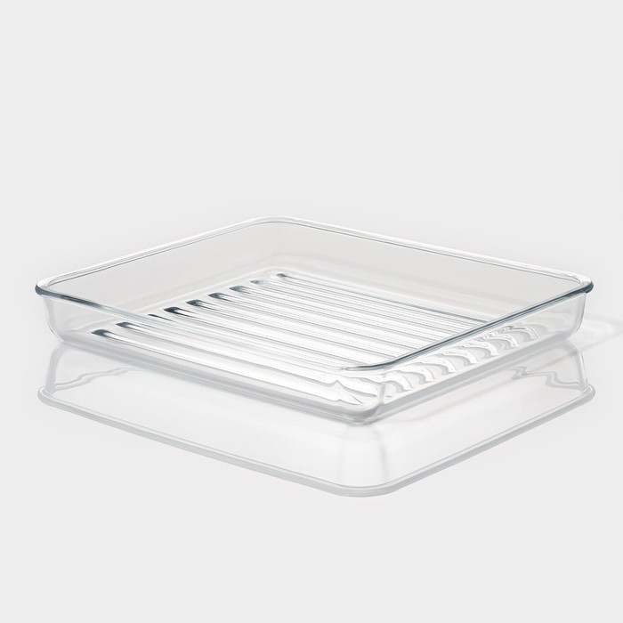 Форма для запекания и выпечки из жаропрочного стекла прямоугольная Доляна, 3 л, 34,5&times;28,5&times;4,6 см