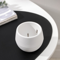 Горшок для цветов с поддоном &laquo;Япония&raquo;, 125 мл, d=8 см, h=6,5 см, цвет белый