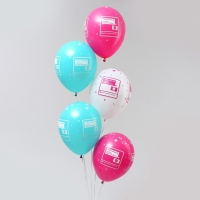 Воздушный шар латексный 12" &laquo;С Днём Рождения. СМС&raquo;, пастель, 25 шт., МИКС