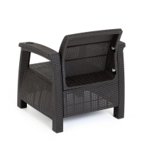 Набор садовой мебели: диван, два кресла, мокко Набор садовой мебели: диван, два кресла, мокко