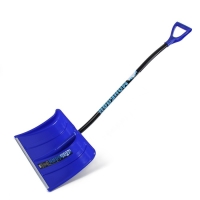 Лопата пластиковая, ковш 500 &times; 375 мм, с алюминиевой планкой, алюминиевый эргономичный черенок, &laquo;Монблан&raquo;