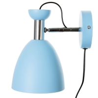 Бра с выключателем на проводе "Клаудиа" Е27 40Вт синий 28х15х20см Бра с выключателем на проводе "Клаудиа" Е27 40Вт синий 28х15х20см