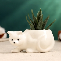 Горшок "Кошка Милка" белый, 11х5х5см Горшок "Кошка Милка" белый, 11х5х5см