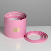 Набор шляпных коробок для цветов 5 в 1, упаковка подарочная, &laquo;Нежность&raquo;, 14 х 13 см - 22 х 19,5 см