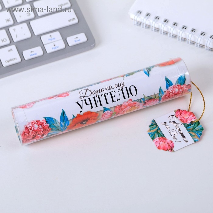 Ручка в тубусе «Дорогому учителю!», пластик, синяя паста, 1.0 мм Ручка в тубусе «Дорогому учителю!», пластик, синяя паста, 1.0 мм