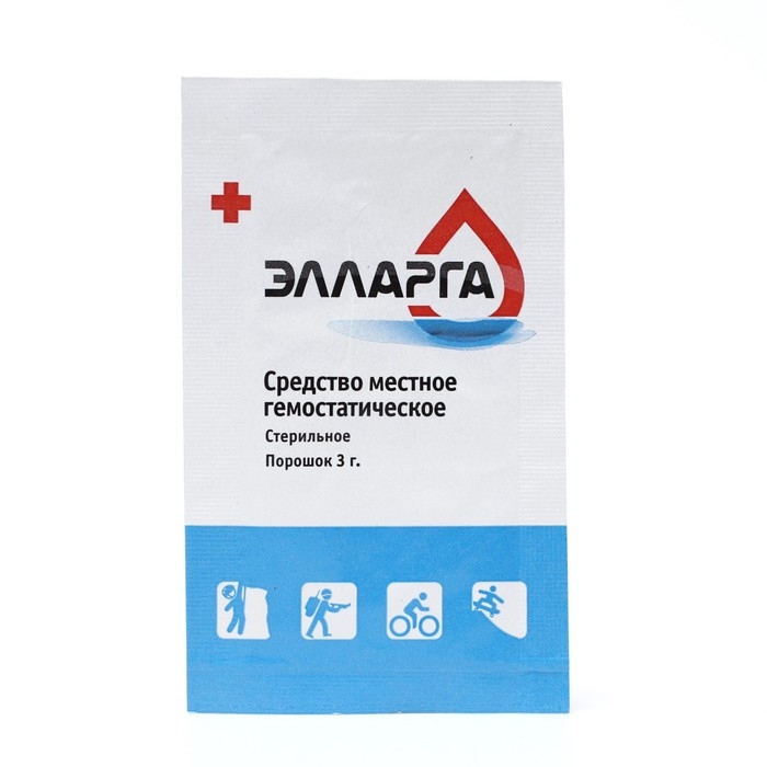 Средство местное гемостатическое &laquo;ЭЛЛАРГА&raquo;, порошок, стерильное, 3 г.