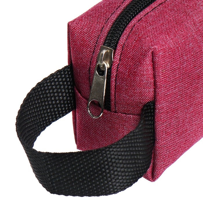 Пенал школьный на молнии Calligrata, бордовый Пенал школьный на молнии Calligrata, бордовый