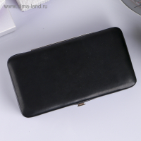 Шкатулка кожзам для украшений "Мини" чёрная 5,6х18,2х10,2 см Шкатулка кожзам для украшений "Мини" чёрная 5,6х18,2х10,2 см