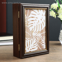 Ключница "Листья" венге 15х21 см МИКС