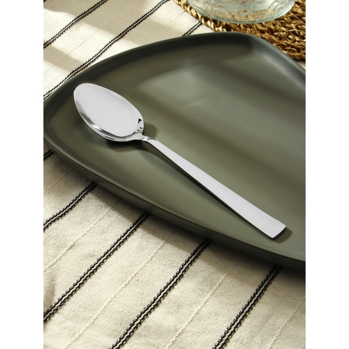 Ложка столовая из нержавеющей стали «Хоккайдо», длина 20,5 см, цвет серебряный Ложка столовая из нержавеющей стали «Хоккайдо», длина 20,5 см, цвет серебряный