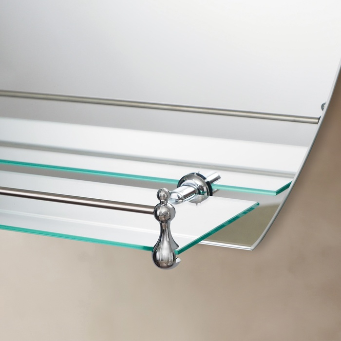 Зеркало, настенное, с пескоструйной графикой, с полочками, 50&times;70 см