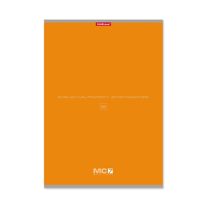 Тетрадь А4, 96 листов в клетку, ErichKrause MC-7, обложка мелованный картон, блок офсет 100% белизна, МИКС