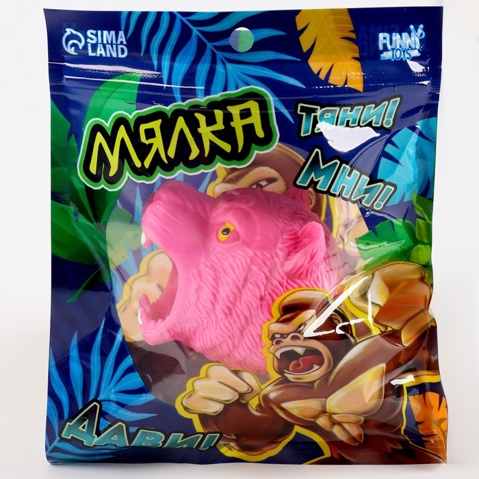 Антистресс сквиш мялка &laquo;Голова&raquo;, с гидрогелем,в пакете,микс