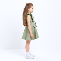Платье детское двубортное KAFTAN, размер 30 (98-104 см), цвет оливковый