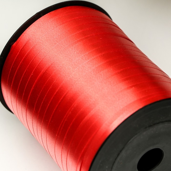 Лента для декора и подарков, красный, 0,5 см х 500 м Лента для декора и подарков, красный, 0,5 см х 500 м