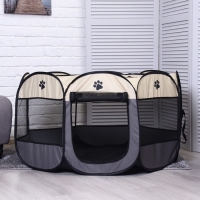 Вольер для животных, тентовый, 8 стенок, 110 х 55 см, серый Вольер для животных, тентовый, 8 стенок, 110 х 55 см, серый