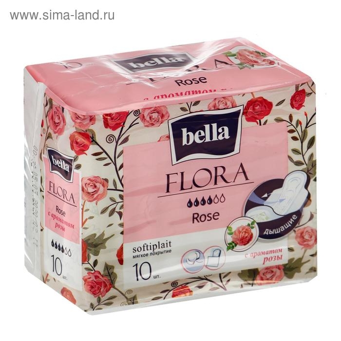 Прокладки женские гигиенические bella FLORA Rose с ароматом розы 10 шт. Прокладки женские гигиенические bella FLORA Rose с ароматом розы 10 шт.