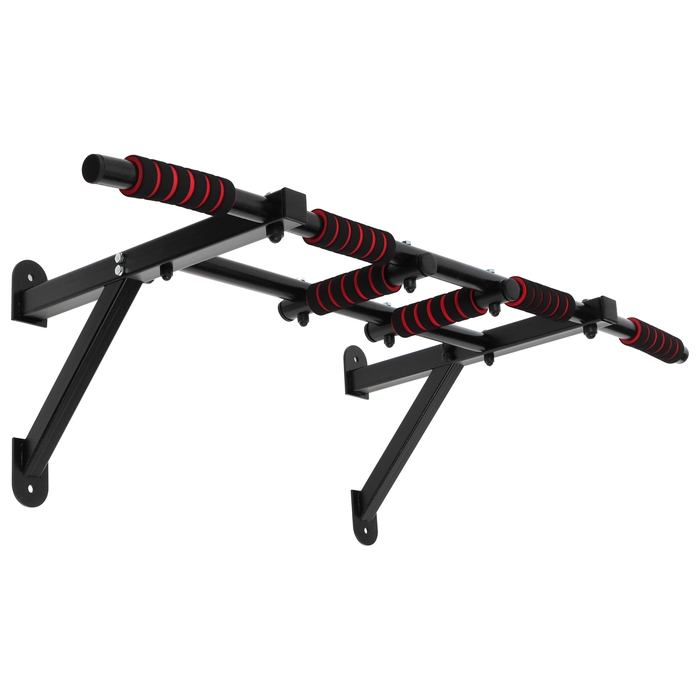 Турник настенный &laquo;Уралец&raquo;, трёххватный, цвет чёрный