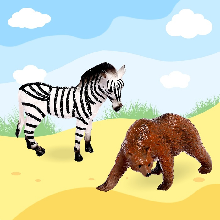 Набор животных &laquo;Дикие звери&raquo;, 12 фигурок