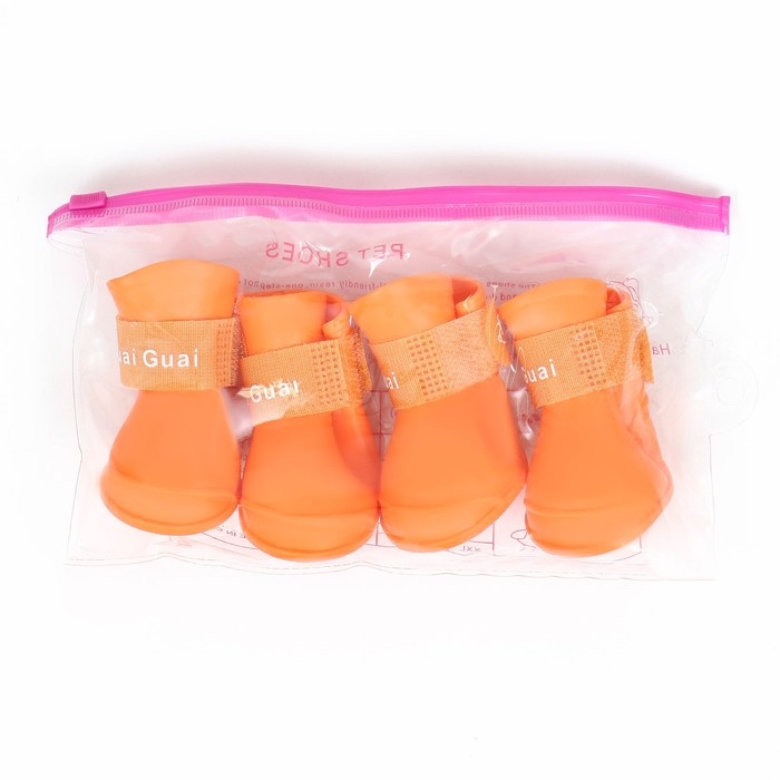 Сапоги резиновые Сапоги резиновые "Вездеход", набор 4 шт., р-р S (подошва 4 Х 3 см), оранжевые