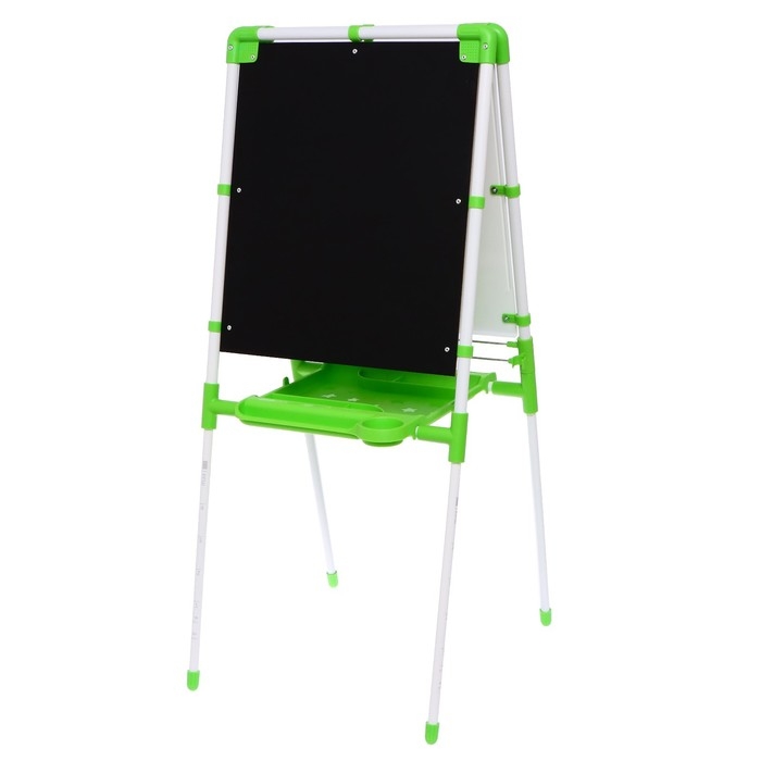 Мольберт детский двусторонний &laquo;Доска знаний&raquo;, регулируется по высоте, + учебные принадлежности, цвет салатовый